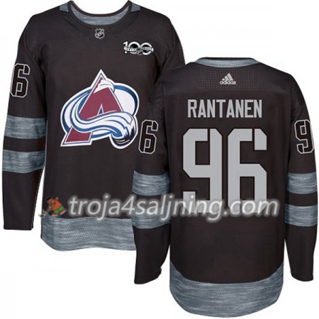 Colorado Avalanche tröja Mikko Rantanen 96 1917-2017 100th Anniversary Adidas Svart Authentic - NHL Tröjor Herr